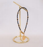 Bransoletka z czarnych spineli, złotych hematytów 2 - obrazek 2