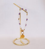 Bransoletka z naturalnych pereł i ametystów - obrazek 2