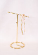 Bransoletka pleciona z 3mm kamieni księżycowych - obrazek 2