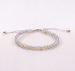 Bransoletka pleciona z 3mm labradorytów