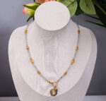 Naszyjnik labradoryt, cytryn