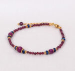 Bransoletka granat, rubin, lapis lazuli