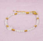 Bransoletka kryształ górski serce