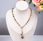 Naszyjnik rodonit serce