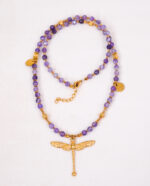 Naszyjnik ametyst Ważka - obrazek 2