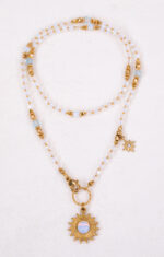 Naszyjnik opalit, topaz - obrazek 2