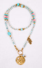 Naszyjnik larimar, amazonit, turkus, jadeit - obrazek 2