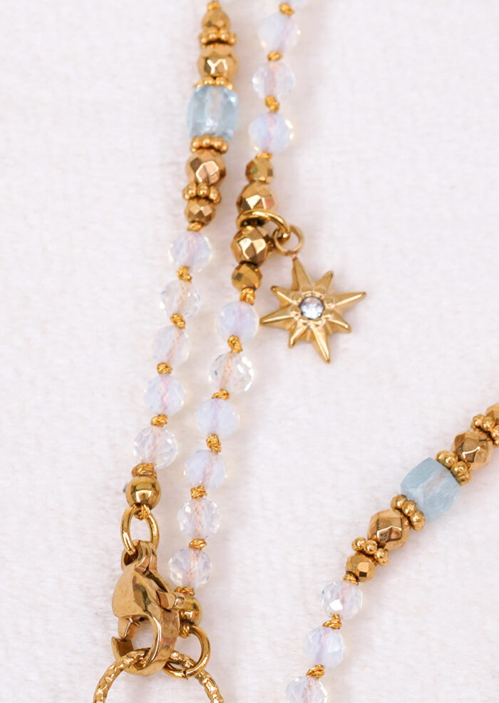 Naszyjnik opalit, topaz - obrazek 4