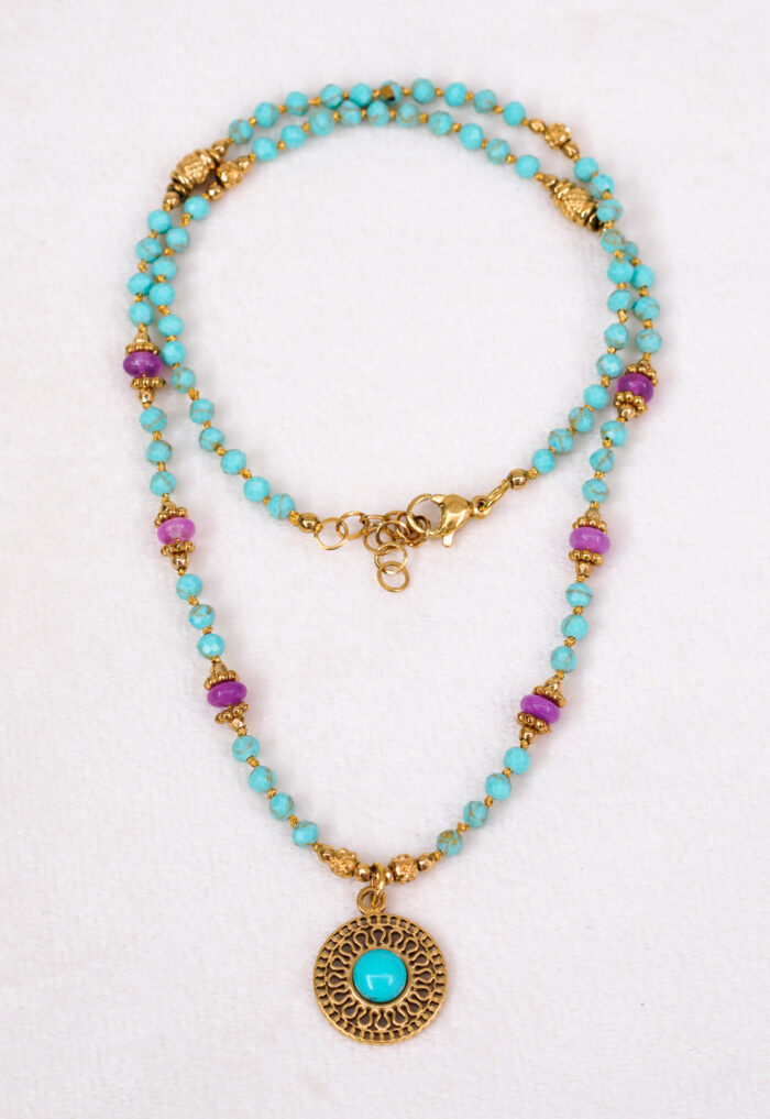 Naszyjnik turkus, jadeit - obrazek 2