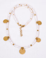 Naszyjnik perełki, monetki - obrazek 2