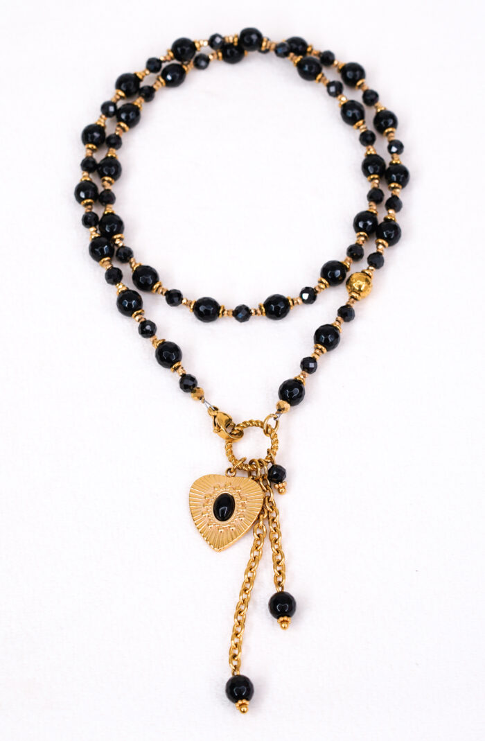 Naszyjnik turmalin, onyks - obrazek 2