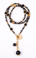 Naszyjnik spinel, turmalin 55cm - obrazek 2