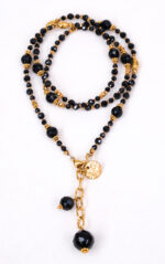 Naszyjnik spinel, turmalin 55cm - obrazek 2