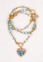 Naszyjnik larimar serce - obrazek 3