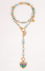 Naszyjnik larimar serce - obrazek 4