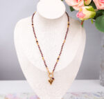 Naszyjnik granat, serce