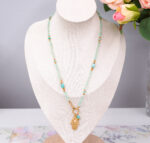 Naszyjnik amazonit, hamsa