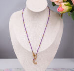 Naszyjnik fiolet cyrkonia