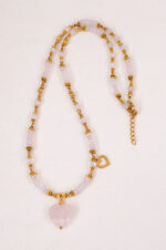 Naszyjnik kwarc różowy serce - obrazek 2