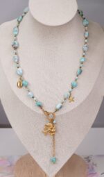 Naszyjnik Larimar bryłki - obrazek 2