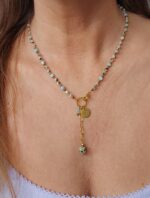 Naszyjnik jaspis dalmatyński, larimar - obrazek 3