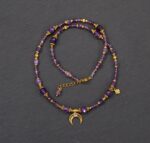 Naszyjnik ametyst lunula 1