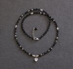 Naszyjnik turmalin serduszko, srebrny