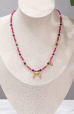 Naszyjnik spinel, lapis lazuli, lunula - obrazek 4