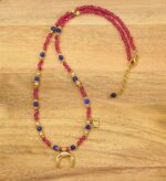 Naszyjnik spinel, lapis lazuli, lunula - obrazek 3